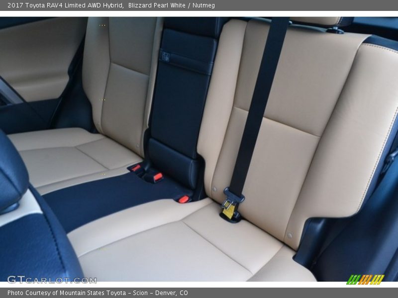 Blizzard Pearl White / Nutmeg 2017 Toyota RAV4 Limited AWD Hybrid