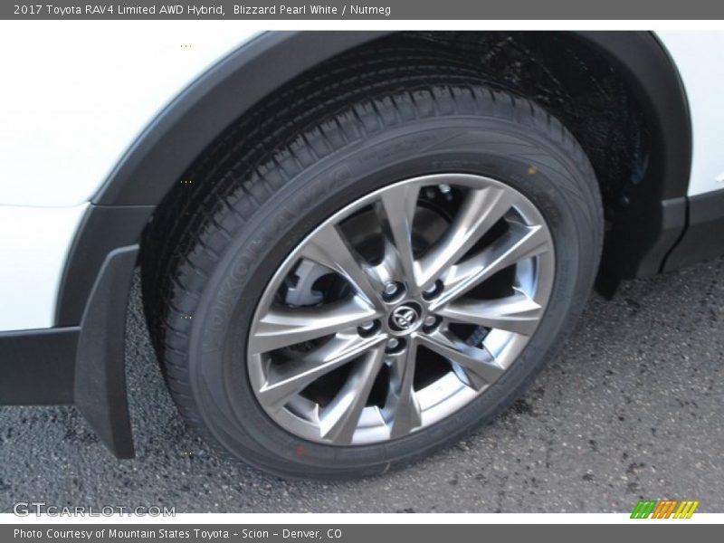 Blizzard Pearl White / Nutmeg 2017 Toyota RAV4 Limited AWD Hybrid