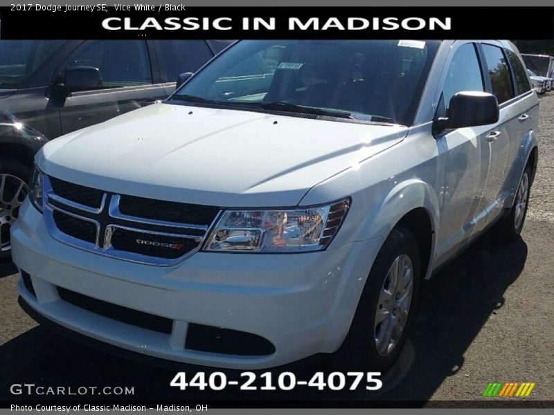 Vice White / Black 2017 Dodge Journey SE