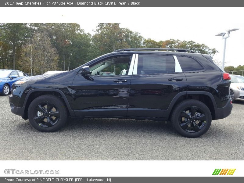 Diamond Black Crystal Pearl / Black 2017 Jeep Cherokee High Altitude 4x4