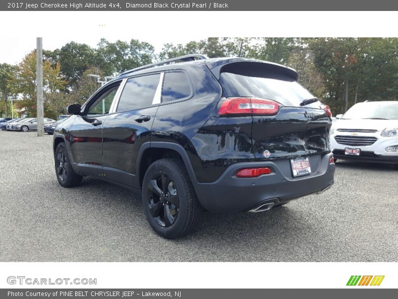 Diamond Black Crystal Pearl / Black 2017 Jeep Cherokee High Altitude 4x4