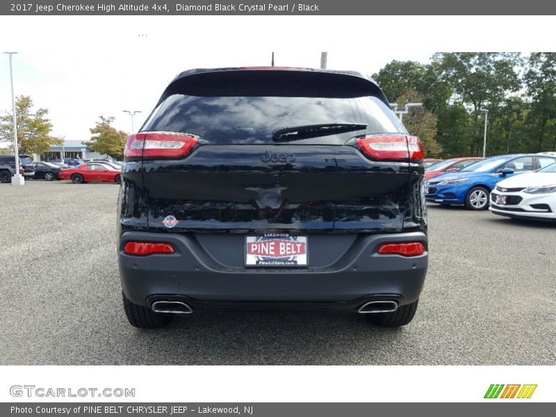 Diamond Black Crystal Pearl / Black 2017 Jeep Cherokee High Altitude 4x4