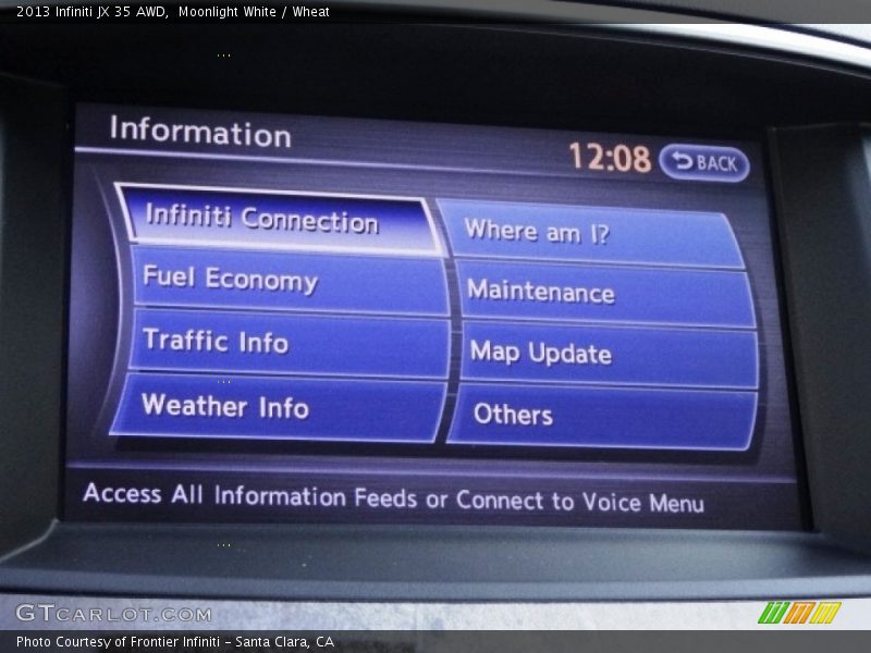 Moonlight White / Wheat 2013 Infiniti JX 35 AWD