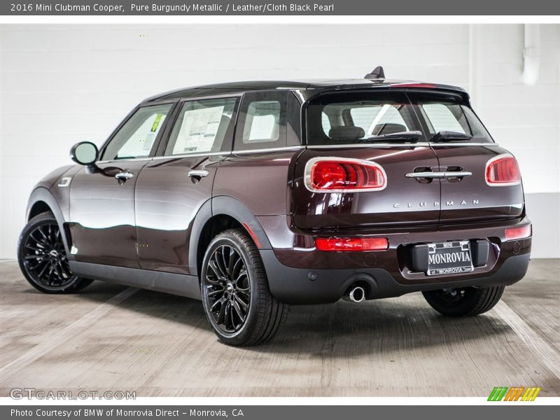 Pure Burgundy Metallic / Leather/Cloth Black Pearl 2016 Mini Clubman Cooper