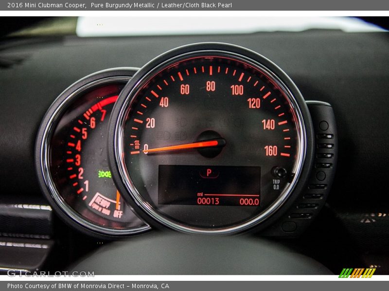 Pure Burgundy Metallic / Leather/Cloth Black Pearl 2016 Mini Clubman Cooper