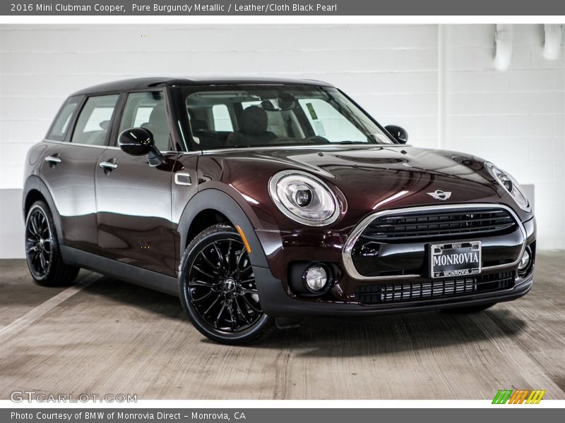 Pure Burgundy Metallic / Leather/Cloth Black Pearl 2016 Mini Clubman Cooper