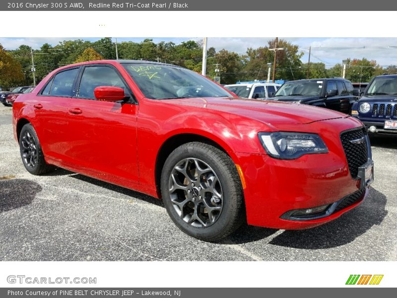 Redline Red Tri-Coat Pearl / Black 2016 Chrysler 300 S AWD