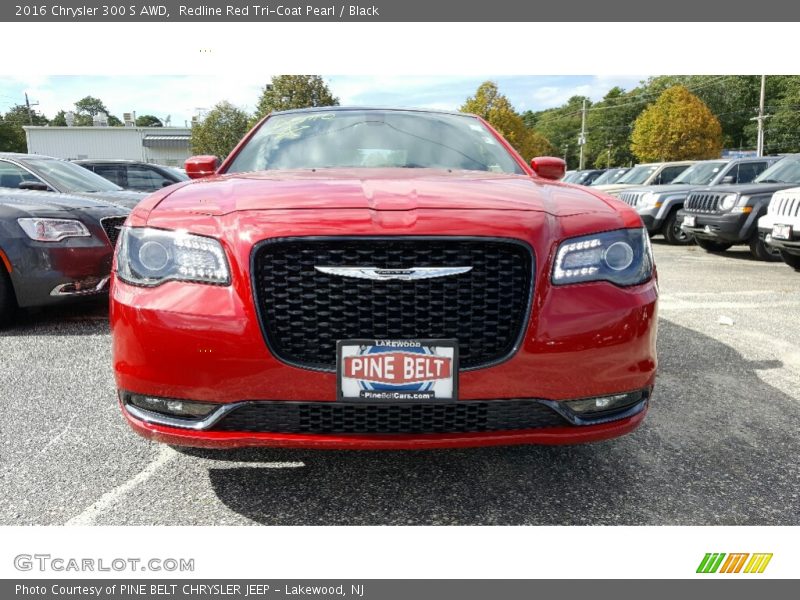 Redline Red Tri-Coat Pearl / Black 2016 Chrysler 300 S AWD