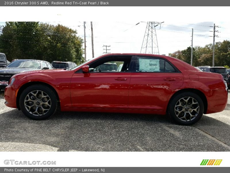 Redline Red Tri-Coat Pearl / Black 2016 Chrysler 300 S AWD