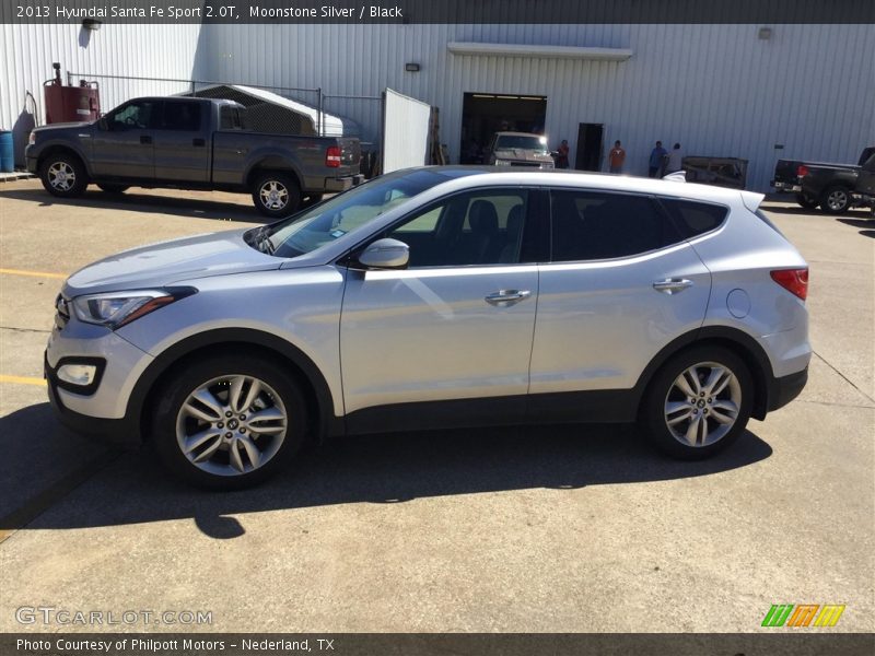 Moonstone Silver / Black 2013 Hyundai Santa Fe Sport 2.0T