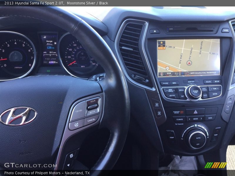 Moonstone Silver / Black 2013 Hyundai Santa Fe Sport 2.0T