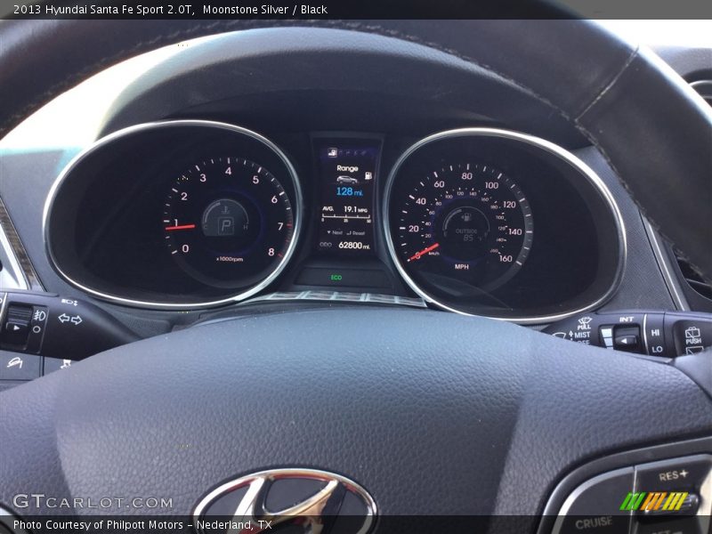 Moonstone Silver / Black 2013 Hyundai Santa Fe Sport 2.0T