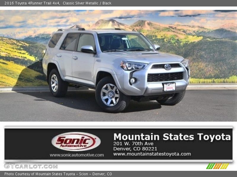 Classic Silver Metallic / Black 2016 Toyota 4Runner Trail 4x4