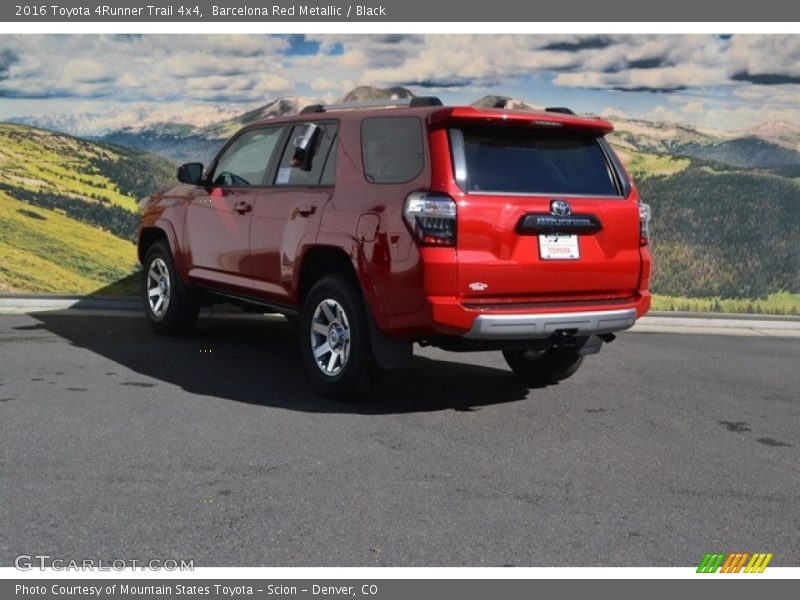 Barcelona Red Metallic / Black 2016 Toyota 4Runner Trail 4x4