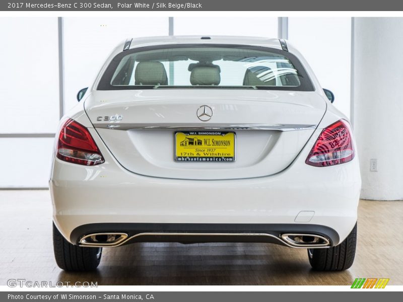 Polar White / Silk Beige/Black 2017 Mercedes-Benz C 300 Sedan
