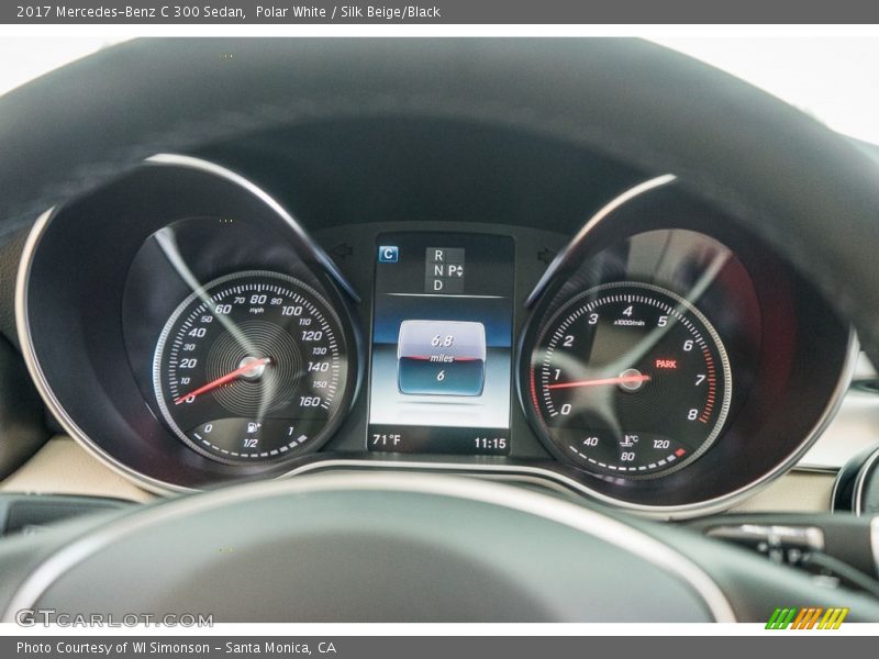 Polar White / Silk Beige/Black 2017 Mercedes-Benz C 300 Sedan