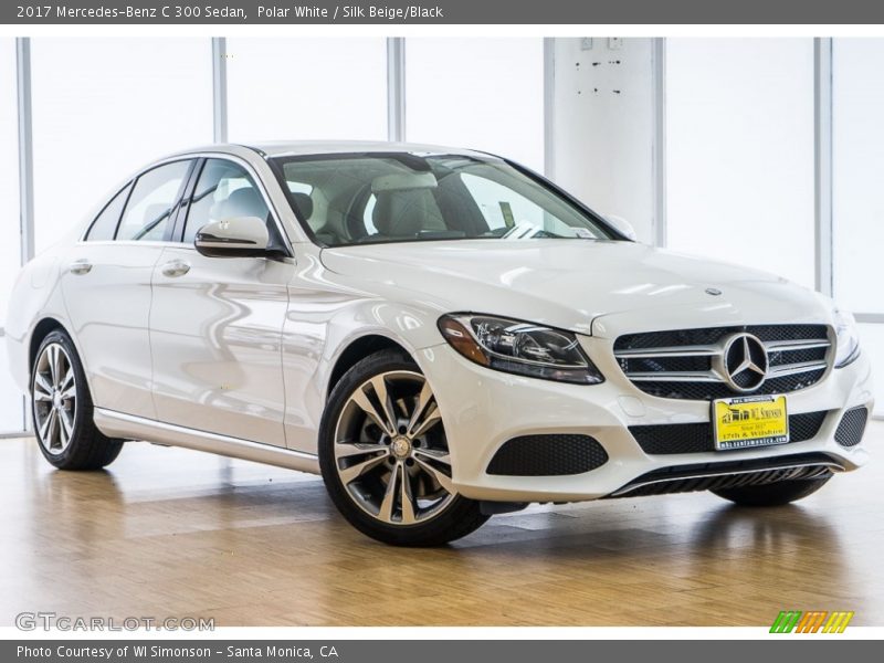 Polar White / Silk Beige/Black 2017 Mercedes-Benz C 300 Sedan