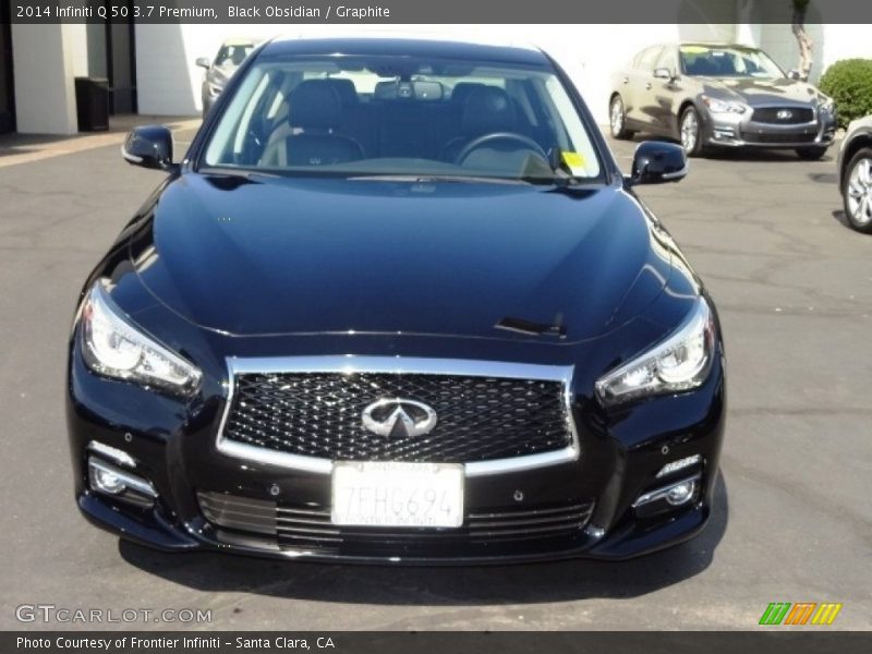 Black Obsidian / Graphite 2014 Infiniti Q 50 3.7 Premium