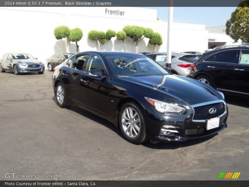 Black Obsidian / Graphite 2014 Infiniti Q 50 3.7 Premium
