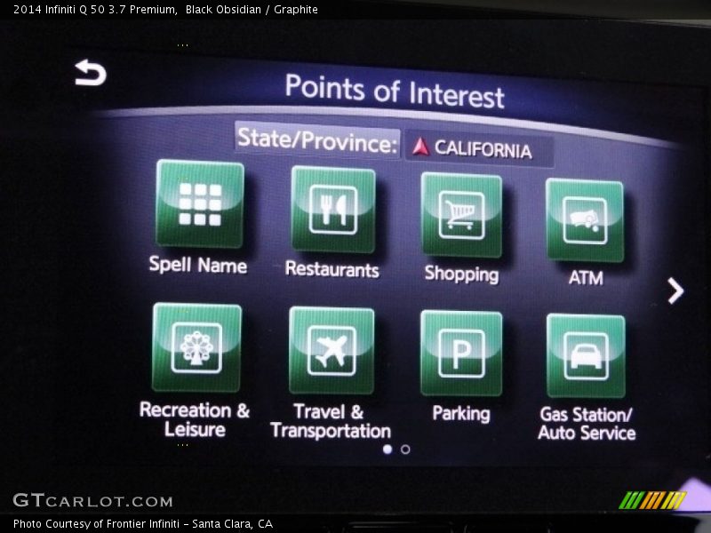 Black Obsidian / Graphite 2014 Infiniti Q 50 3.7 Premium