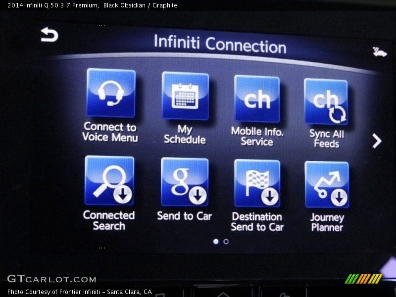 Black Obsidian / Graphite 2014 Infiniti Q 50 3.7 Premium