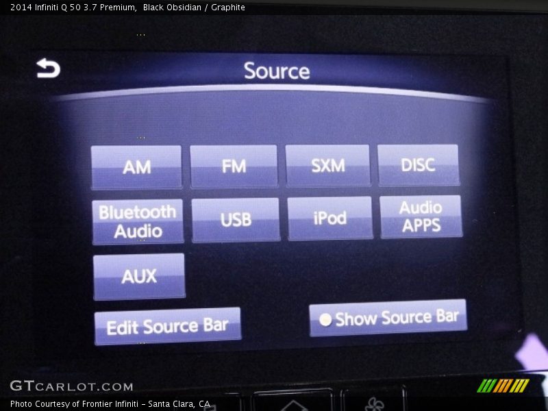 Black Obsidian / Graphite 2014 Infiniti Q 50 3.7 Premium