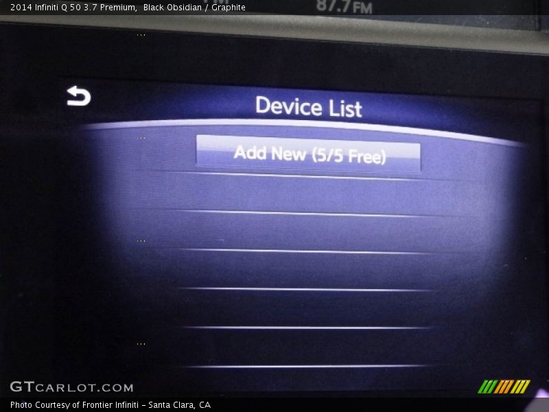 Black Obsidian / Graphite 2014 Infiniti Q 50 3.7 Premium