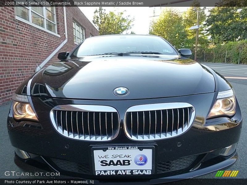 Black Sapphire Metallic / Saddle Brown 2008 BMW 6 Series 650i Convertible