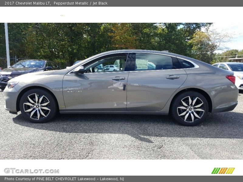 Pepperdust Metallic / Jet Black 2017 Chevrolet Malibu LT