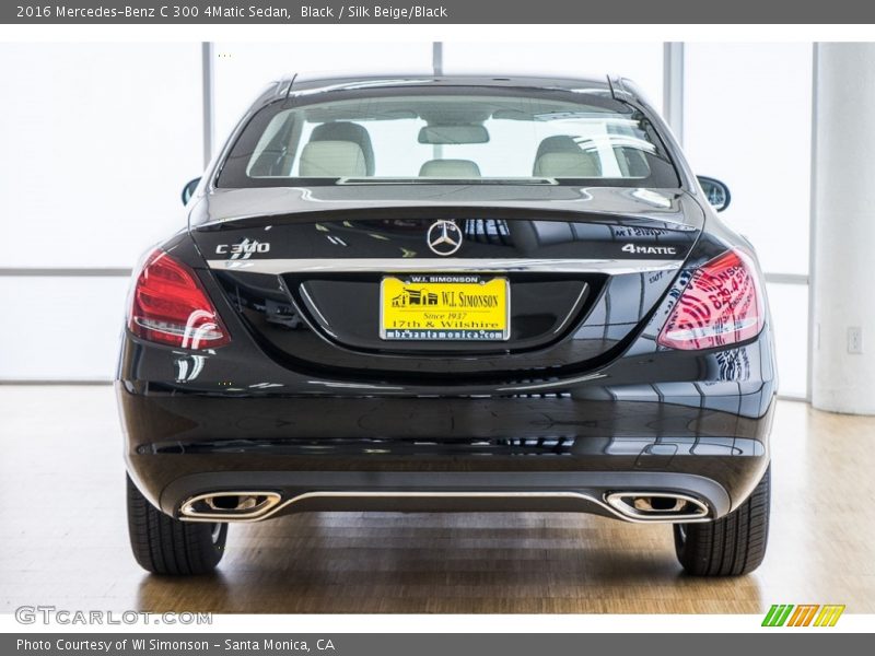 Black / Silk Beige/Black 2016 Mercedes-Benz C 300 4Matic Sedan