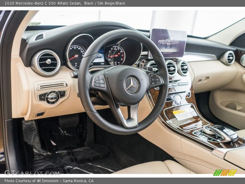 Black / Silk Beige/Black 2016 Mercedes-Benz C 300 4Matic Sedan