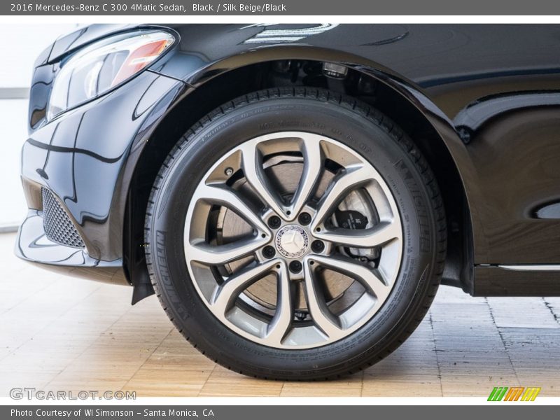 Black / Silk Beige/Black 2016 Mercedes-Benz C 300 4Matic Sedan