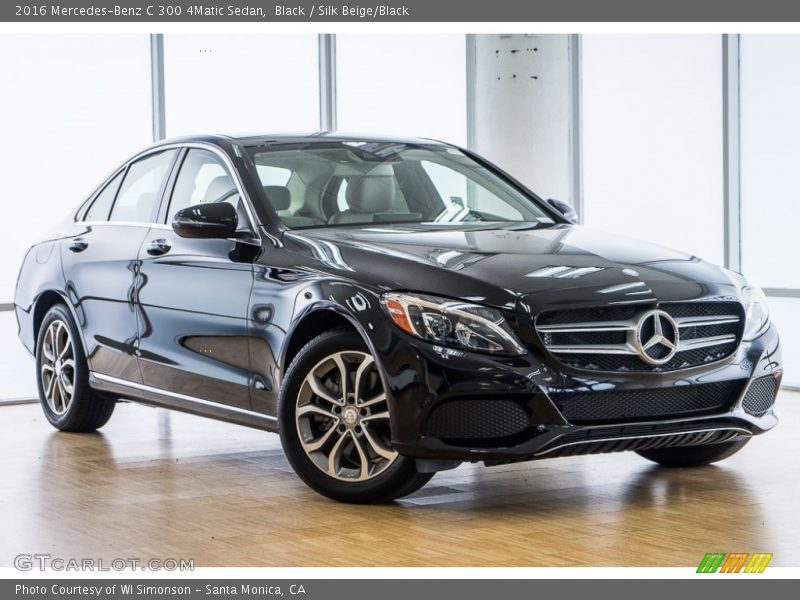 Black / Silk Beige/Black 2016 Mercedes-Benz C 300 4Matic Sedan