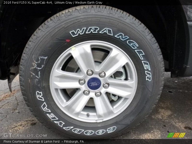Lithium Gray / Medium Earth Gray 2016 Ford F150 XL SuperCab 4x4