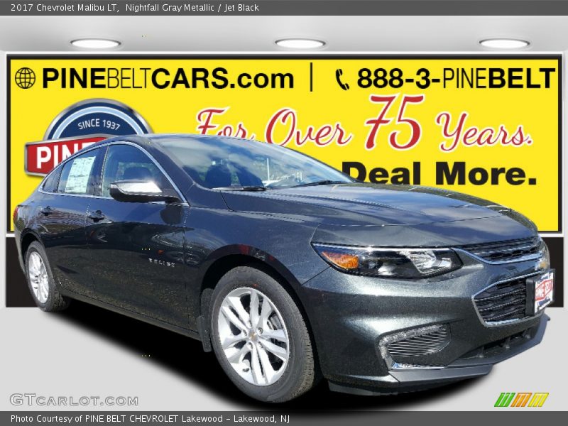 Nightfall Gray Metallic / Jet Black 2017 Chevrolet Malibu LT