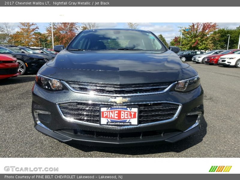 Nightfall Gray Metallic / Jet Black 2017 Chevrolet Malibu LT