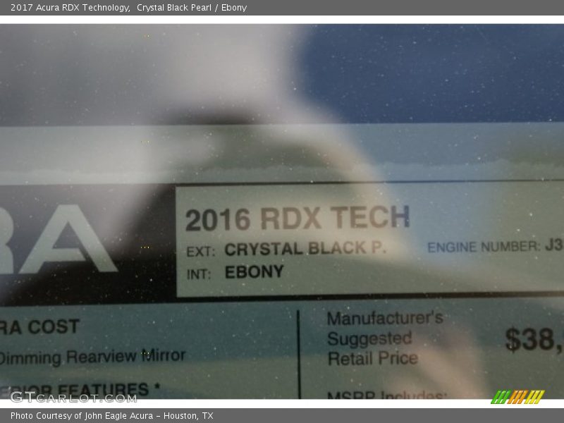 Crystal Black Pearl / Ebony 2017 Acura RDX Technology