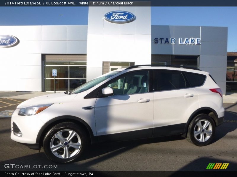 White Platinum / Charcoal Black 2014 Ford Escape SE 2.0L EcoBoost 4WD