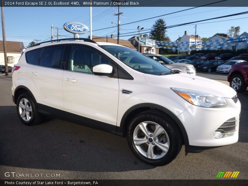 White Platinum / Charcoal Black 2014 Ford Escape SE 2.0L EcoBoost 4WD