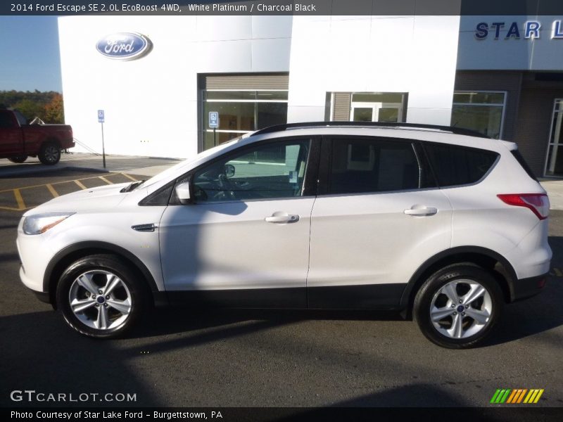 White Platinum / Charcoal Black 2014 Ford Escape SE 2.0L EcoBoost 4WD