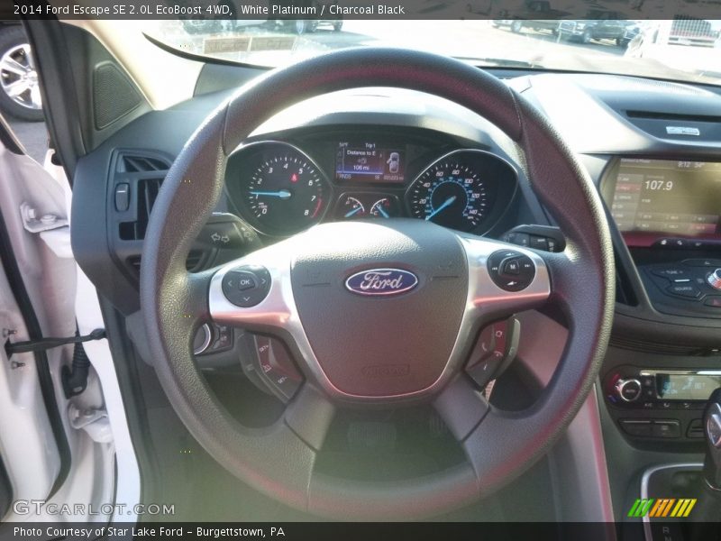 White Platinum / Charcoal Black 2014 Ford Escape SE 2.0L EcoBoost 4WD