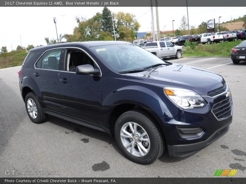 Blue Velvet Metallic / Jet Black 2017 Chevrolet Equinox LS AWD