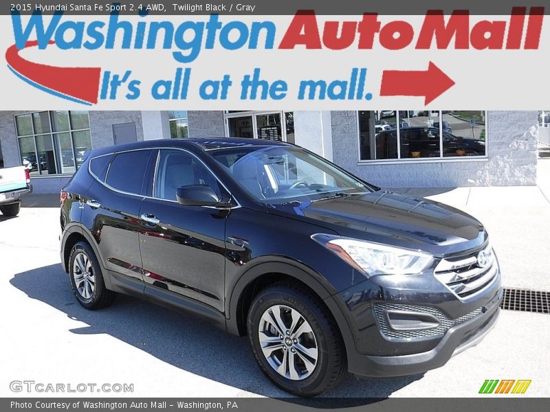 Twilight Black / Gray 2015 Hyundai Santa Fe Sport 2.4 AWD