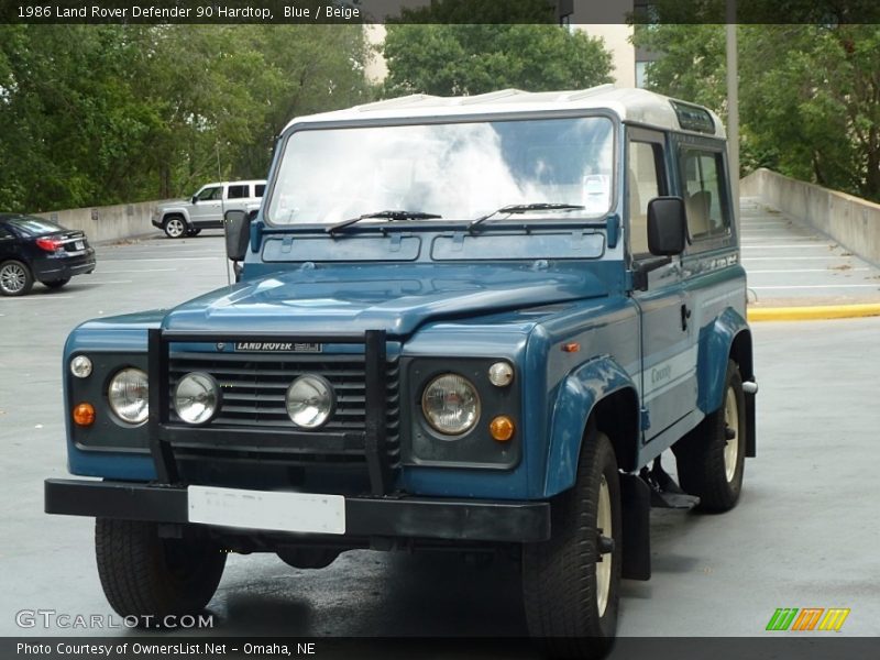 Blue / Beige 1986 Land Rover Defender 90 Hardtop