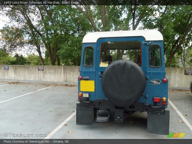 Blue / Beige 1986 Land Rover Defender 90 Hardtop