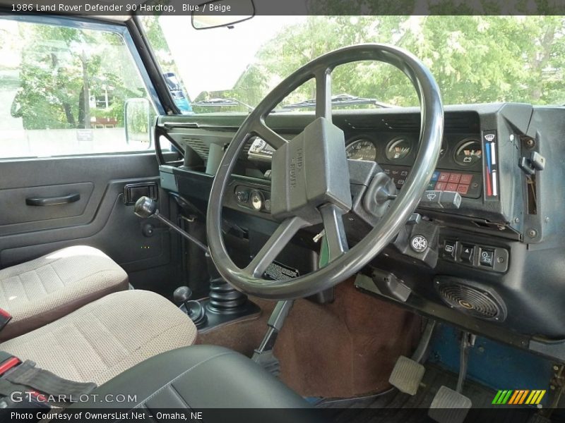 Dashboard of 1986 Defender 90 Hardtop