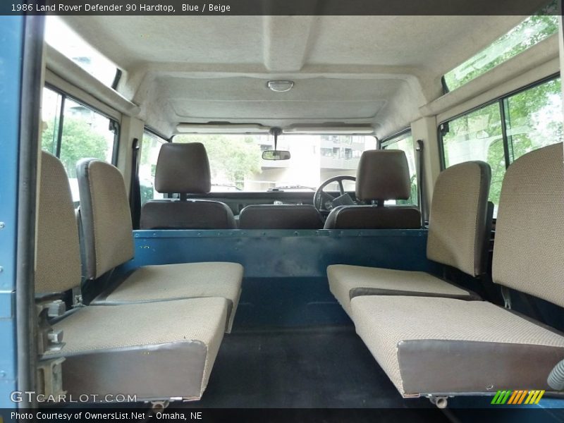 Rear Seat of 1986 Defender 90 Hardtop