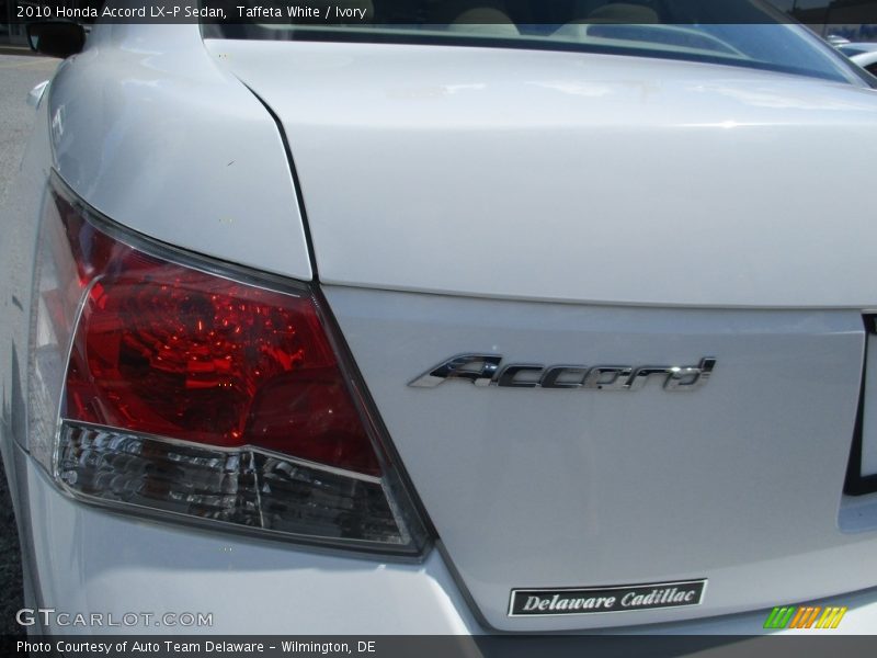 Taffeta White / Ivory 2010 Honda Accord LX-P Sedan