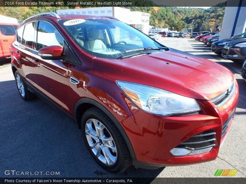 Sunset Metallic / Medium Light Stone 2016 Ford Escape Titanium 4WD