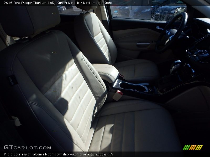 Sunset Metallic / Medium Light Stone 2016 Ford Escape Titanium 4WD